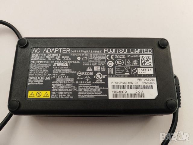 Мощно зарядно 19V / 7.89A / 150W Fujitsu, Asus, Acer, Lenovo, Toshiba, снимка 1 - Части за лаптопи - 45496788