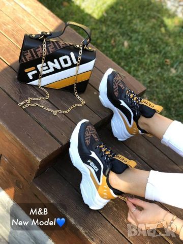 дамски комплект маратонки и чанта fendi , снимка 3 - Чанти - 46780500