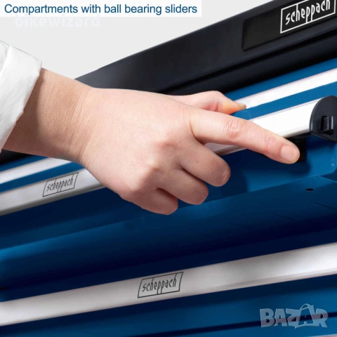 Количка с инструменти 263 части Scheppach TW1000 / 5909304900 / НОВО, снимка 7 - Куфари с инструменти - 53542088