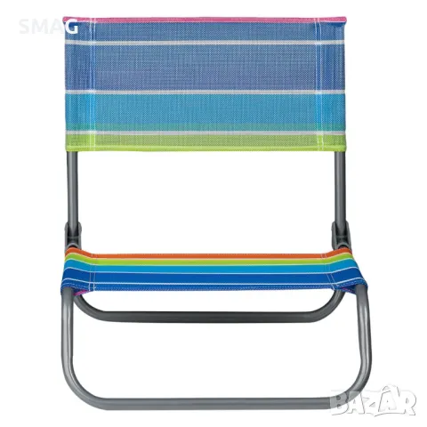 Плажен стол Многоцветни райета металик 48x45x49см S_1201828, снимка 2 - Къмпинг мебели - 50045383