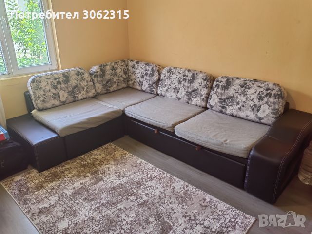 Ъглов диван за дневна/хол с ракла и функция- сън, снимка 1 - Дивани и мека мебел - 46023612