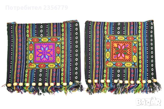 Дамска Чанта Декорирана с шарки тип традиционна българска черга, снимка 3 - Чанти - 45651431