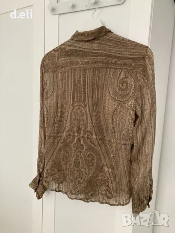 Max Mara Original Size M 100% Коприна Страхотна ризка, снимка 4 - Ризи - 49789932