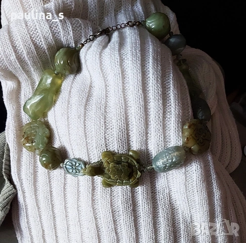 Винтидж / Много рядка находка / Гердан тип чокър от древен Китай , снимка 2 - Колиета, медальони, синджири - 54051223