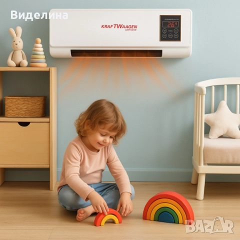 Стенна печка KraftWaagen 3 в 1 – отопление и охлаждане за всяка стая, снимка 4 - Отоплителни печки - 51963646