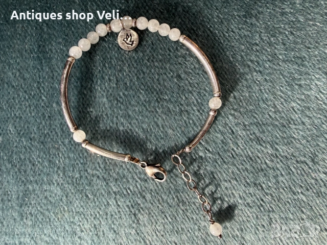 Сребърба гривна с планински кристал №7837