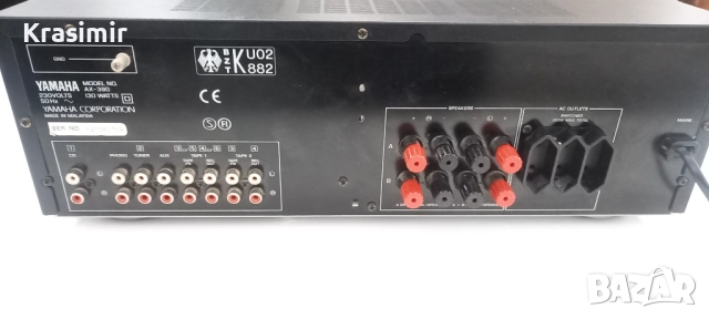 Yamaha AX-390 стерео усилвател – 2x90W RMS, снимка 7 - Ресийвъри, усилватели, смесителни пултове - 51801376