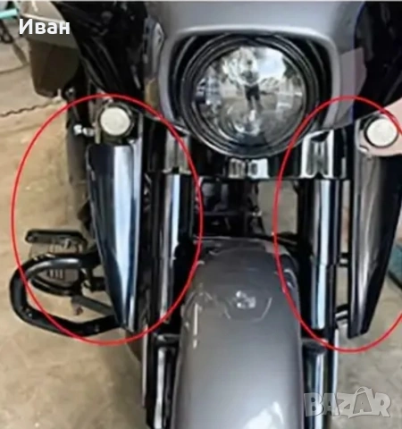 Стоманени хромирани дефлектори за предна вилка на мотор, снимка 18 - Части - 53757449