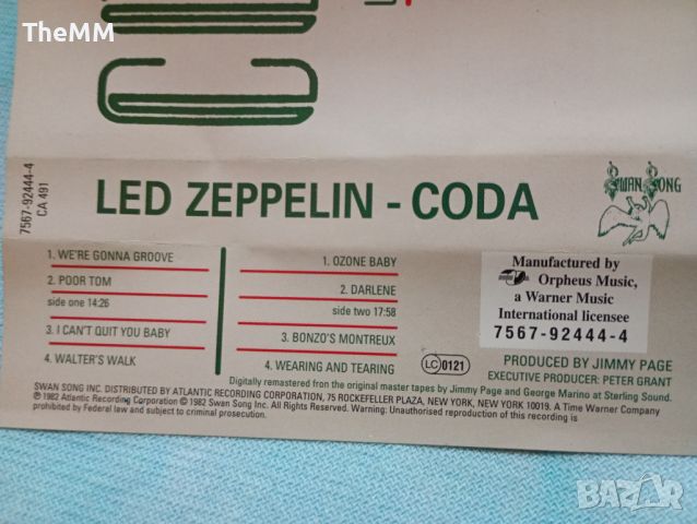 Led Zeppelin - Coda, снимка 3 - Аудио касети - 46129828