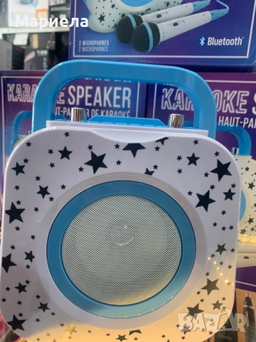 Караоке тонколона с 2 микрофона / Bluetooth / LED, снимка 5 - Караоке - 51509831