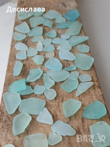  тюркоазено морско стъкло , снимка 3 - Пана - 53581172