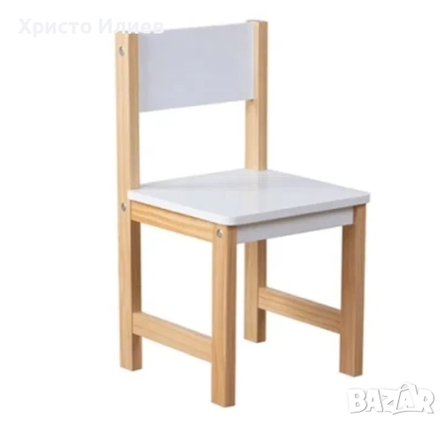 Дървена Детска маса със столчета Бели НОВИ, снимка 4 - Други - 51797269