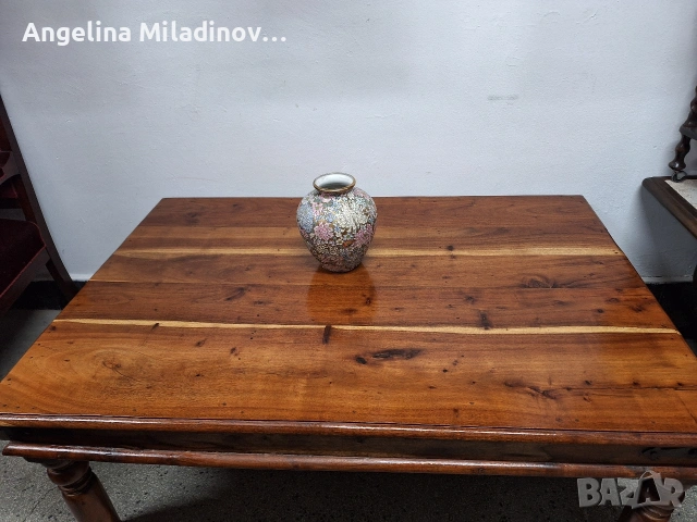 Маса за всекидневна орех и ковано желязо , снимка 7 - Маси - 53696231