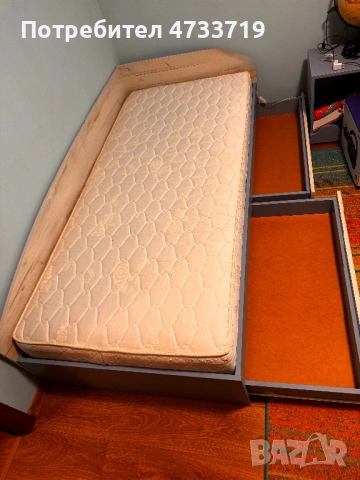 Легло детско с две чекмеджета, снимка 2 - Спални и легла - 53826884