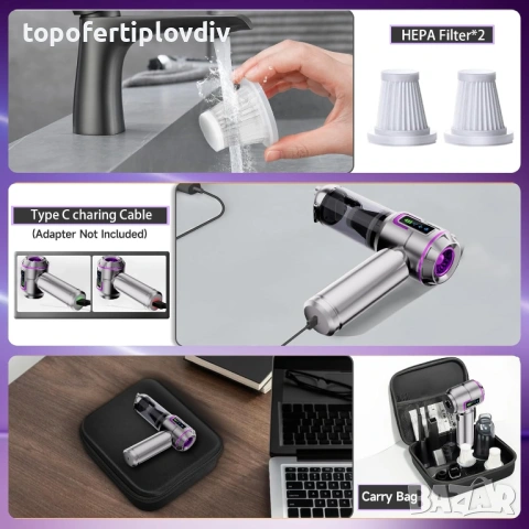 Прахосмукачка за кола Car Vacuum Cleaner,Гаранция, снимка 7 - Прахосмукачки - 53733976