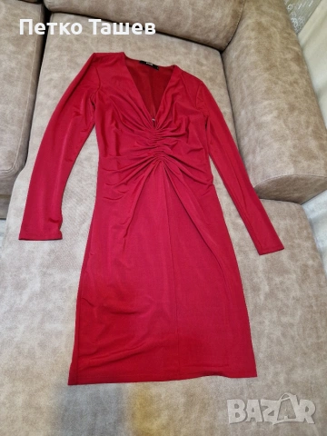 Елегантна червена рокля, снимка 4 - Рокли - 53817992