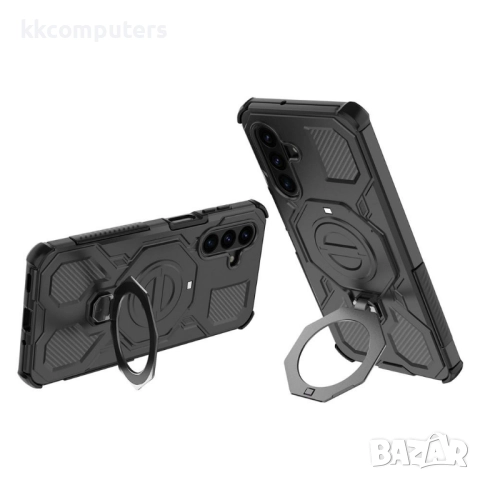 Магнитен калъф и Протектор за Samsung Galaxy A17 5G / A17 4G| Удароустойчив Корпус с 360° Въртяща Ст, снимка 6 - Калъфи, кейсове - 52200389