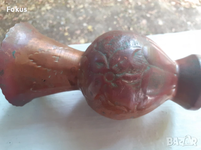 СТАРА КОВАНА ЧУКАНА МЕДНА ВАЗА БАКЪР, снимка 5 - Антикварни и старинни предмети - 53518919