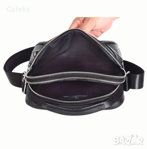 Премиум/Луксозна мъжка професионална чанта с голям обем /Черна естест. кожа!, снимка 7 - Чанти - 51291129