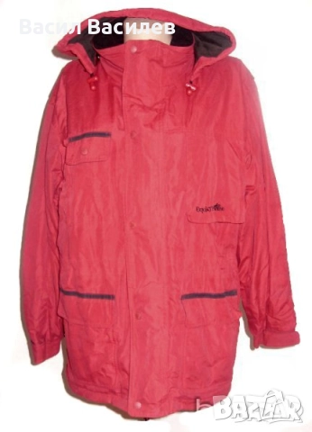 Equi Theme микрофибър зимно дамско яке червено с качулка размер M