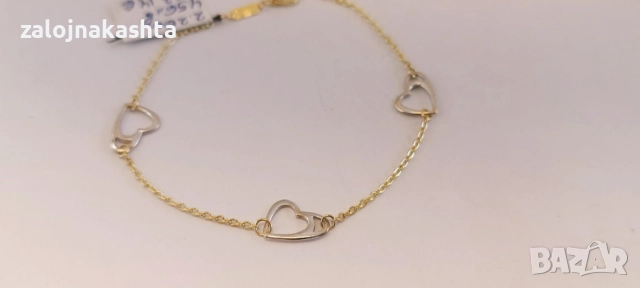 Нова-Златна гривна-2,28гр/14кр, снимка 3 - Гривни - 52733161