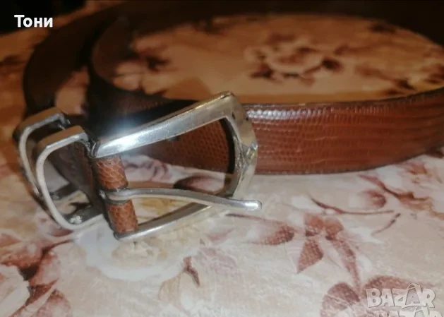 GROOKHORN Оригинал Нов Мъжки Колан от Естествена Кожа 110см. 