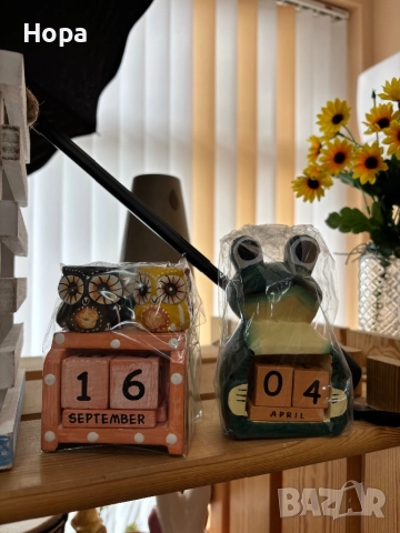 Вечен календар от дърво с бухалчета , снимка 4 - Декорация за дома - 51969778