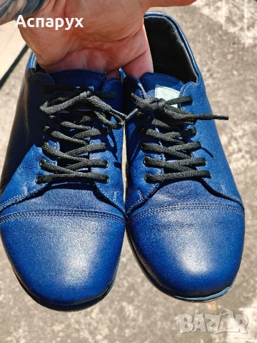 Мъжки кожени обувки 42-43 сини