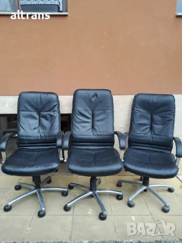 Продавам офис столове естествена кожа, снимка 1