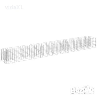 vidaXL Габион повдигната леха, поцинкована стомана, 270x30x30 cм(SKU:145637), снимка 3 - Други - 49183312