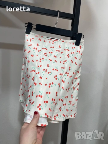 Сатенена пола Zara , снимка 4 - Поли - 54161679