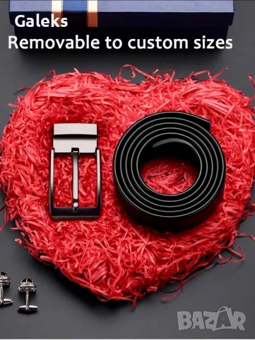 Мъжки официален колан за Панталони William PAUL* Черна естествена телешка кожа!, снимка 2 - Колани - 51331947