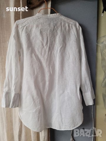 ЛЕНЕНА Бяла риза ZARA- M размер, снимка 7 - Ризи - 46430718