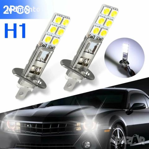 LED крушки за фарове и светлини за мъгла - H1 6000K, снимка 4 - Части - 46173614