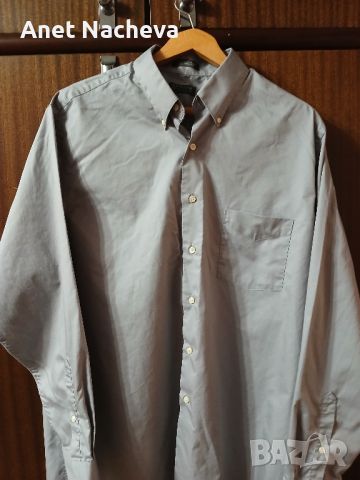 Мъжка риза сива  с джоб , снимка 1 - Ризи - 46324144