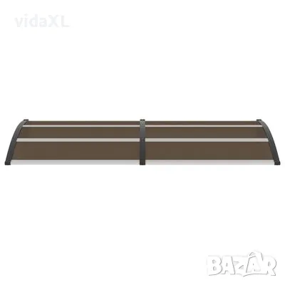 vidaXL Навес за врата, черен, 240x100 см, PC (SKU:45636), снимка 2 - Градински мебели, декорация  - 48264958