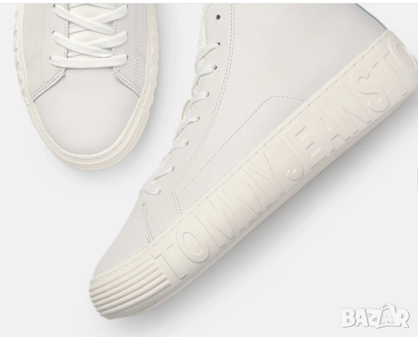 Tommy Jeans TJM OUTSOLE MID CUT номер 43,5-44 Кожени модерни кецове, снимка 11 - Кецове - 53841357