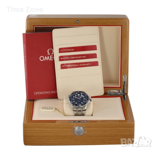 Omega Seamaster Diver 300M 42mm SWISS Movement Steel Blue Wave Dial Ceramic Automatic, снимка 2 - Мъжки - 52996977