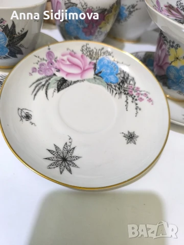 Руски порцелан ЛФЗ сервиз за чай , снимка 4 - Сервизи - 51240241