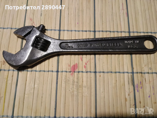 Античен американски раздвижен ключ, снимка 2 - Ключове - 53270722