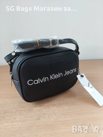 Calvin klein дамска чанта през рамо стилна чанта код 24 , снимка 12 - Чанти - 51837312