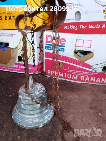Стара камбана, снимка 3 - Антикварни и старинни предмети - 54096729