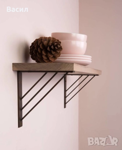 Конзоли , рафтодържачи стойки и ъгли за рафтове и етажерки от ковано желязо, снимка 14 - Други стоки за дома - 52475363