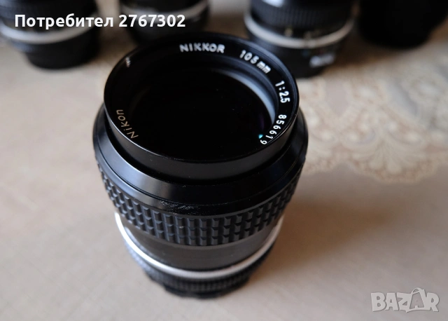 Nikon Nikkor AI 105mm f2.5 lens. Nikon, снимка 2 - Обективи и филтри - 53471094