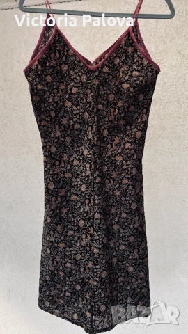 Pure Silk копринена рокля, Индия – скроена на верев, Размер L, снимка 4 - Рокли - 53940407