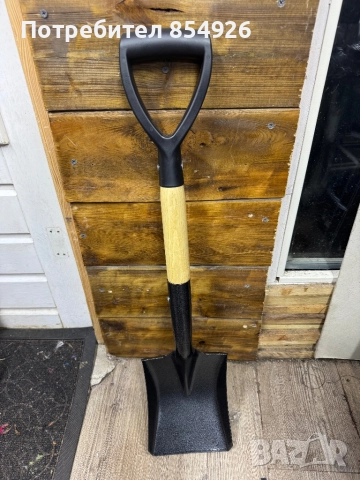 Малка кръгла лопата с D-образна дръжка, снимка 3 - Други инструменти - 52713019