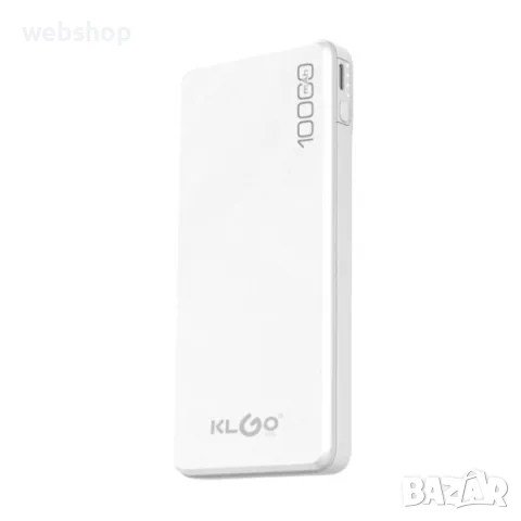 Преносима Външна батерия KLGO KP-65 с вградени кабели, 10000mAh , Powerbank, снимка 3 - Външни батерии - 48495426