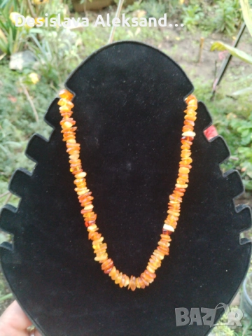 Колие с балтийски кехлибар, много изгодно , снимка 2 - Колиета, медальони, синджири - 52773924