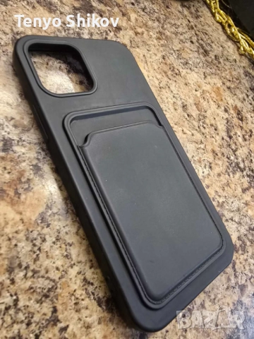 Калъф за iPhone 12 / 13 / 14 (6.1"), с джоб за карти, снимка 3 - Калъфи, кейсове - 51789419