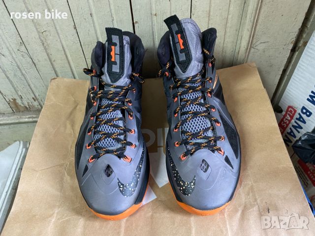 ''Nike LeBron 10 Lava Black Orange Gray'оригинални мъжки маратонки 43, снимка 4 - Маратонки - 45437769